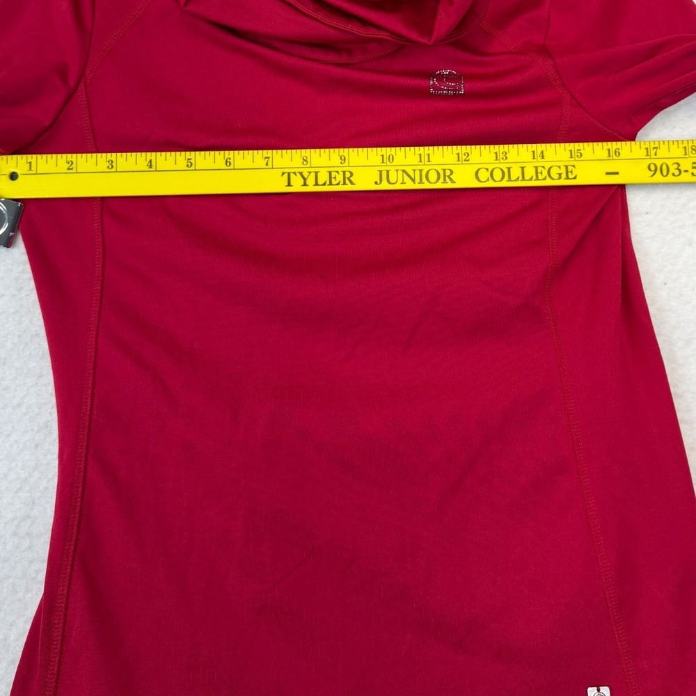 Cavallo Ruby Red Equestrian Base‎ Layer Top Cowl Neck Long Sleeve Women Size 8 - Picture 5 of 12